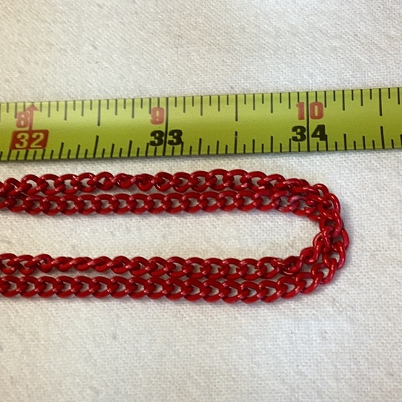 FINAL SALE PRICE Red 2 to 4 Strand & Red Chain Necklaces - Picture 7 of 7